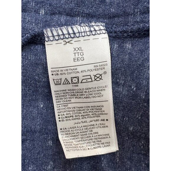 Old Navy Mens Golf Shirt Short Sleeve Navy Heathered Soft Washed NWOT - Picture 7 of 11